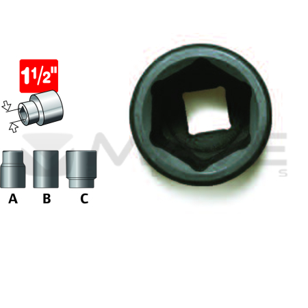 Nástrčná hlavice-ořech S612M115L 1 1/2"  115mm